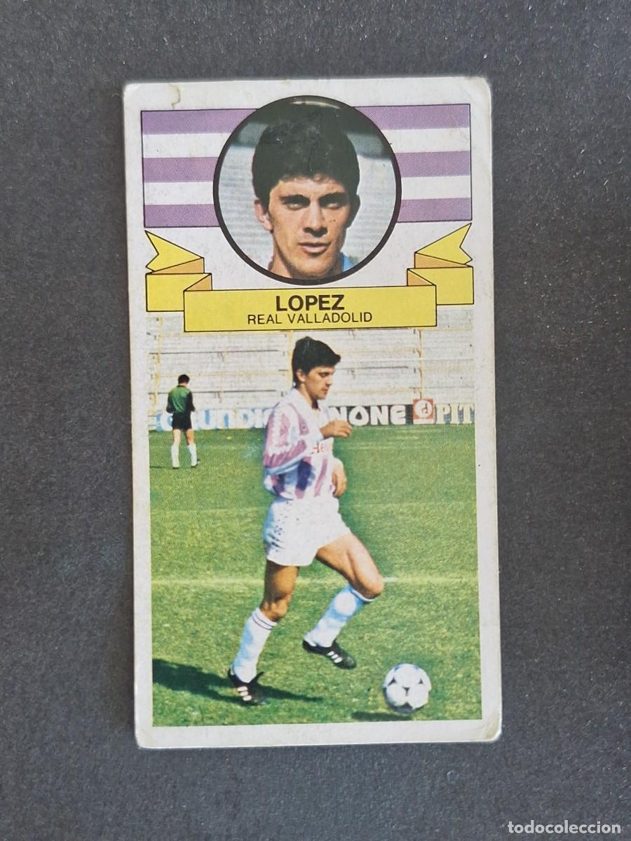 Fu&szlig;ball-Sticker: L4 LOPEZ REAL VALLADOLID LIGA ESTE 1985 1986 85 86 DESPEGADO RECUPERADO
