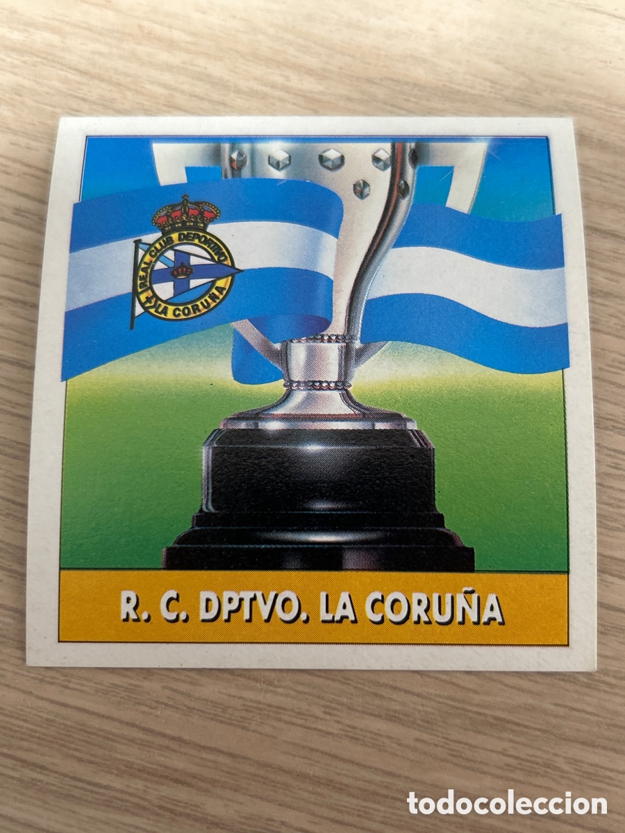 Cromos de f&uacute;tbol: ESCUDO Y BANDERA DEPORTIVO LIGA ESTE 1992 1993 92 93 NUNCA PEGADO SIN PEGAR