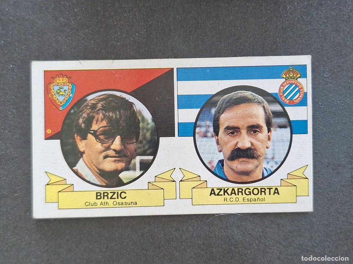 Football Stickers: L4 BRZIC - AZKARGORTA ENTRENADORES LIGA ESTE 1985 1986 85 86 DESPEGADO RECUPERADO