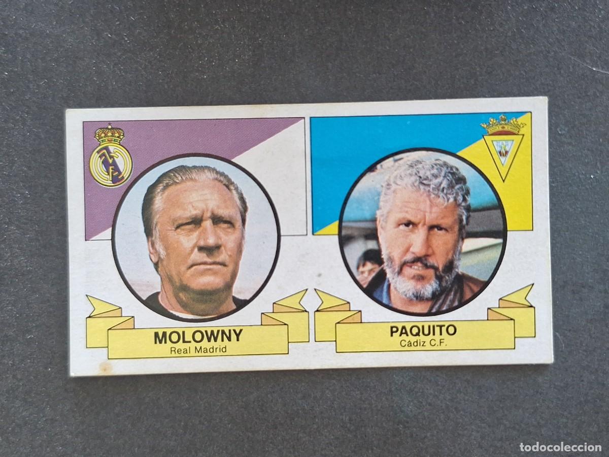 Football Stickers: L4 MOLOWNY - PAQUITO ENTRENADORES LIGA ESTE 1985 1986 85 86 DESPEGADO RECUPERADO
