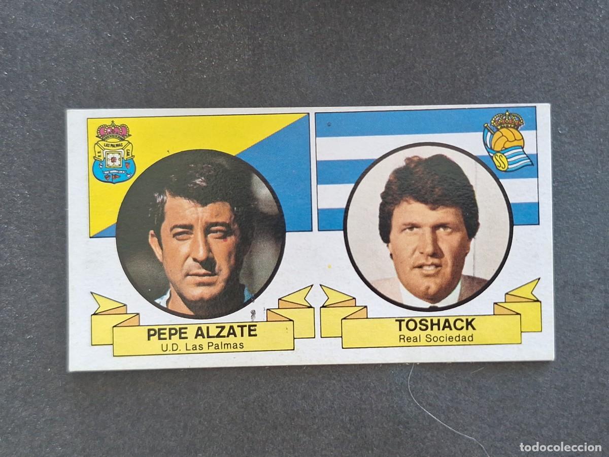 Football Stickers: L4 PEPE ALZATE - TOSHACK ENTRENADORES LIGA ESTE 1985 1986 85 86 DESPEGADO RECUPERADO
