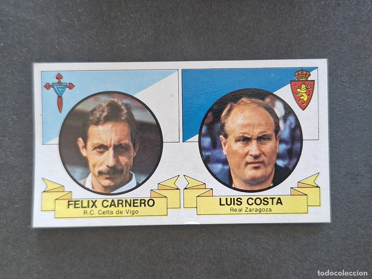 Cartes &agrave; collectionner de Football: L4 FELIX CARNERO - LUIS COSTA ENTRENADORES LIGA ESTE 1985 1986 85 86 DESPEGADO RECUPERADO