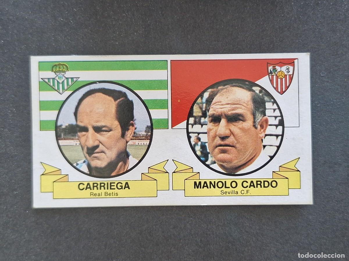 Cartes &agrave; collectionner de Football: L4 CARRIEGA - MANOLO CARDO ENTRENADORES LIGA ESTE 1985 1986 85 86 DESPEGADO RECUPERADO