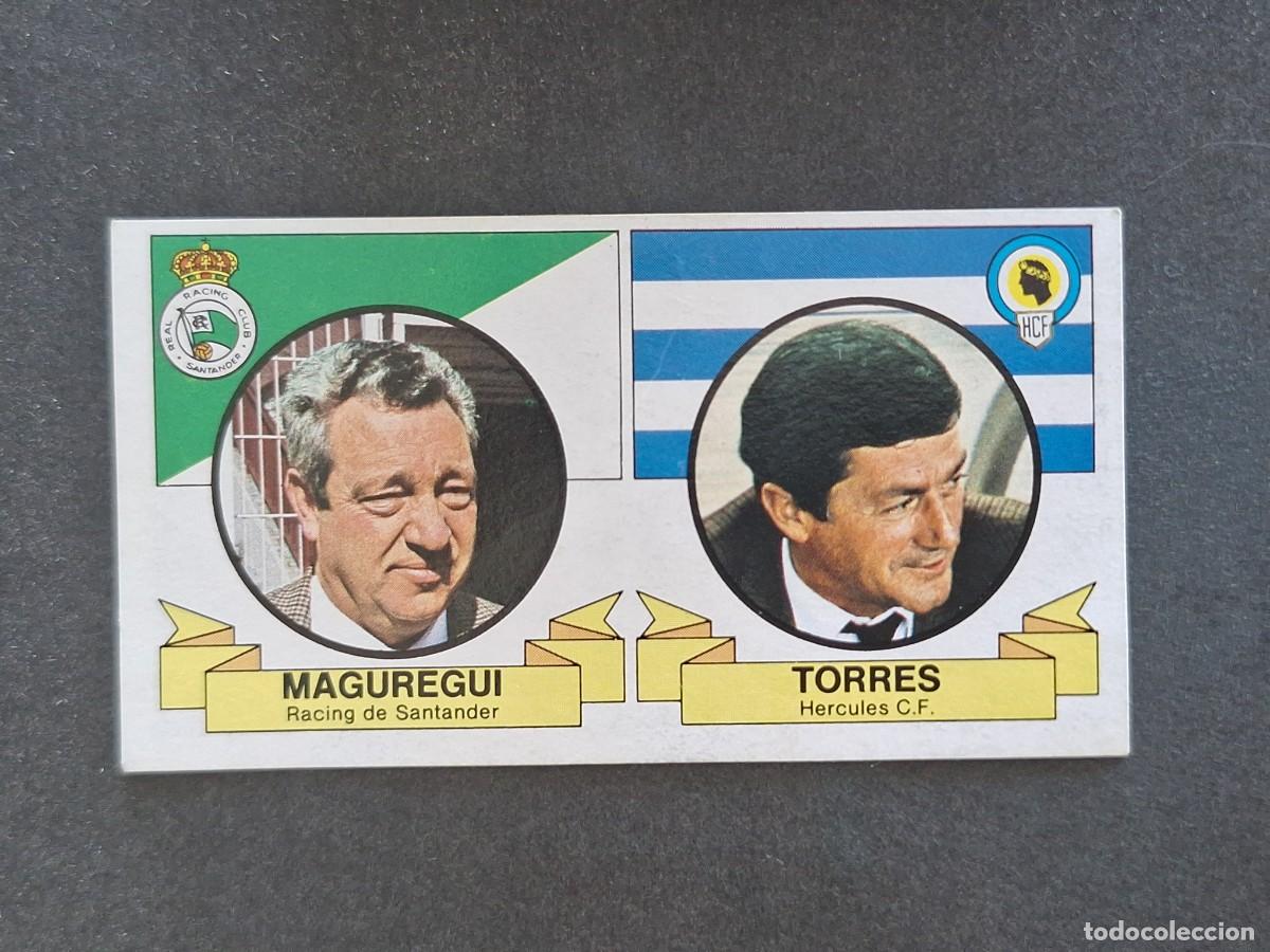 Cartes &agrave; collectionner de Football: L4 MAGUREGUI - TORRES ENTRENADORES LIGA ESTE 1985 1986 85 86 DESPEGADO RECUPERADO
