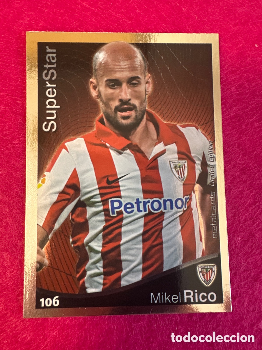 Cromos de f&uacute;tbol: 106 MIKEL RICO(ATHLETIC BILBAO)SUPERSTAR BRILLO LISO MUNDICROMO 2015 QUIZ LIGA 14 15 LIMITED EDITION