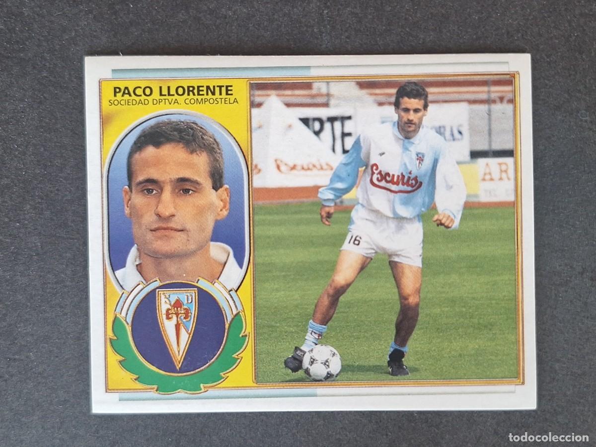 Cromos de f&uacute;tbol: L4 PACO LLORENTE S. D. COMPOSTELA LIGA ESTE 1996 1997 96 97 NUNCA PEGADO SIN PEGAR