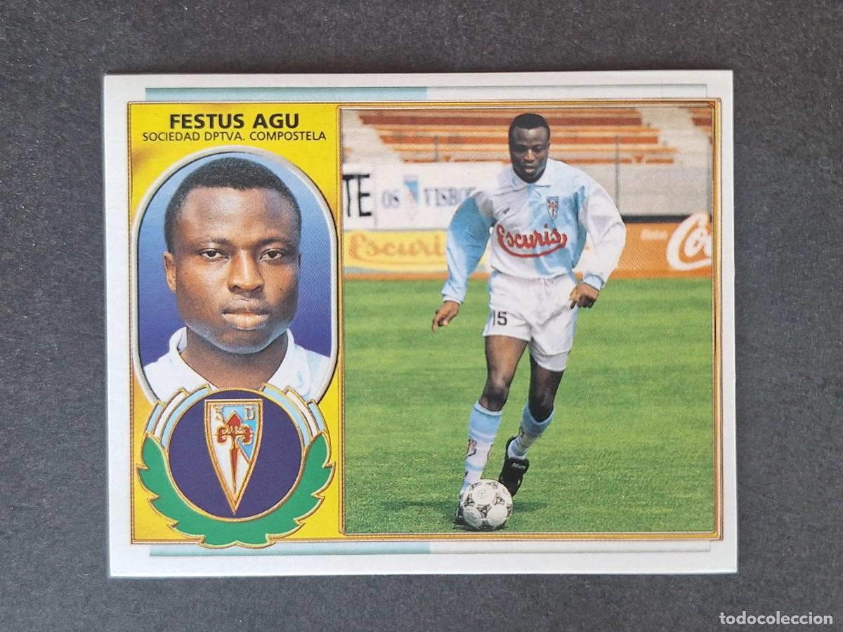 Cromos de f&uacute;tbol: L4 FESTUS AGUS S. D. COMPOSTELA LIGA ESTE 1996 1997 96 97 NUNCA PEGADO SIN PEGAR
