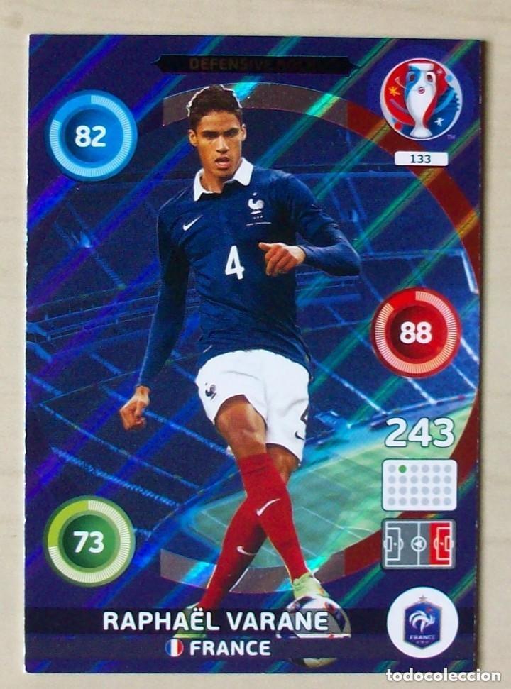 Cromos de f&uacute;tbol: 133 RAPHAEL VARANE FRANCIA FICHAS ALBUM ADRENALYN XL EUROCOPA FRANCIA 2016