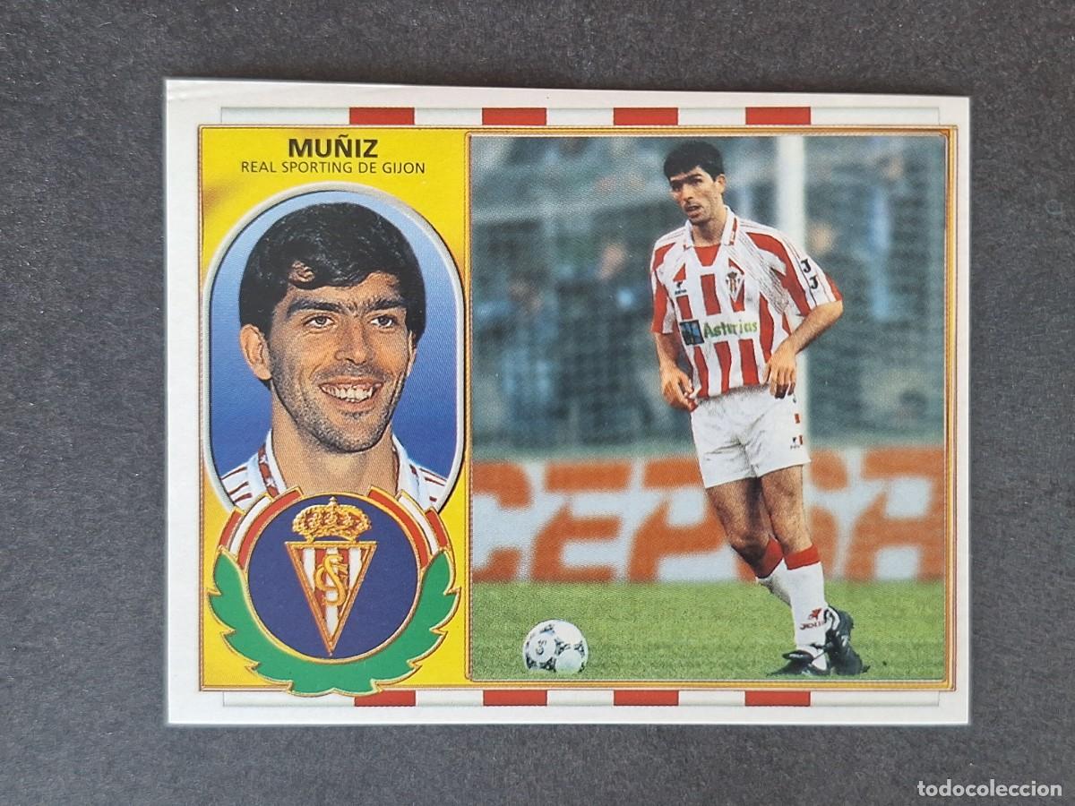 Cromos de f&uacute;tbol: L4 MU&Ntilde;IZ SPORTING DE GIJON LIGA ESTE 1996 1997 96 97 NUNCA PEGADO SIN PEGAR