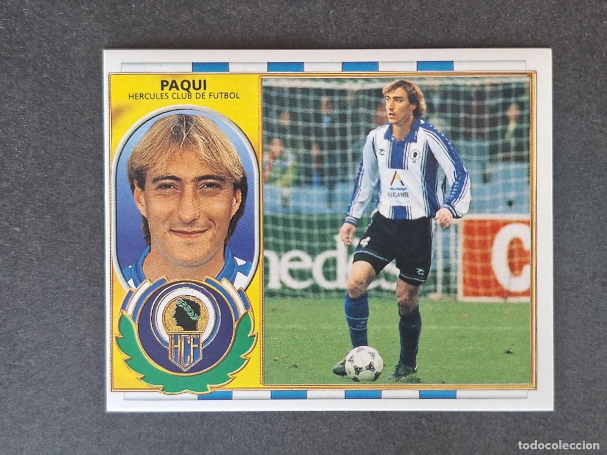 Cromos de f&uacute;tbol: L4 PAQUI HERCULES C. F. LIGA ESTE 1996 1997 96 97 NUNCA PEGADO SIN PEGAR