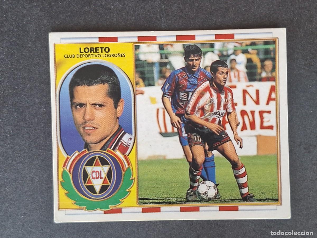 Cromos de f&uacute;tbol: L4 LORETO C. D. LOGRO&Ntilde;ES LIGA ESTE 1996 1997 96 97 NUNCA PEGADO SIN PEGAR