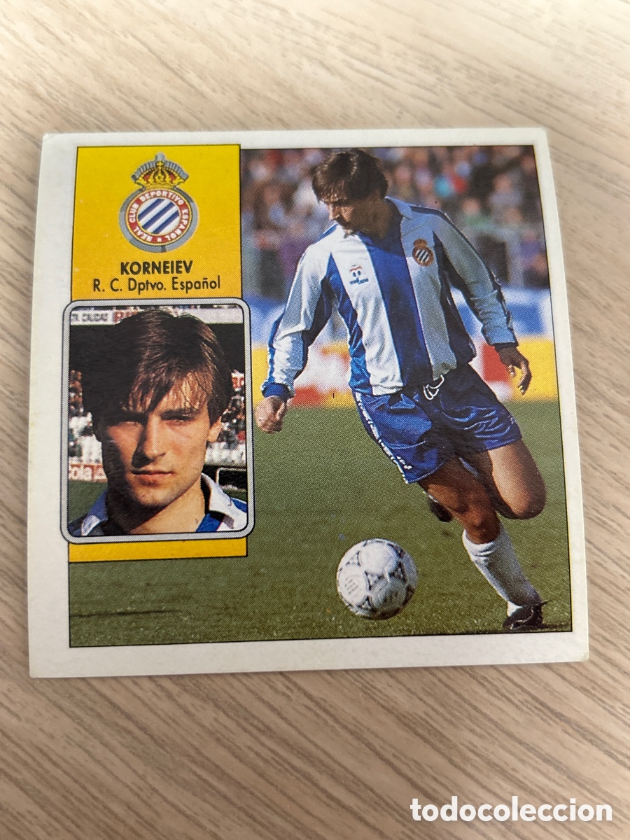 Fu&szlig;ball-Sticker: KORNEIEV ESPANYOL LIGA ESTE 1992 1993 92 93 NUNCA PEGADO SIN PEGAR