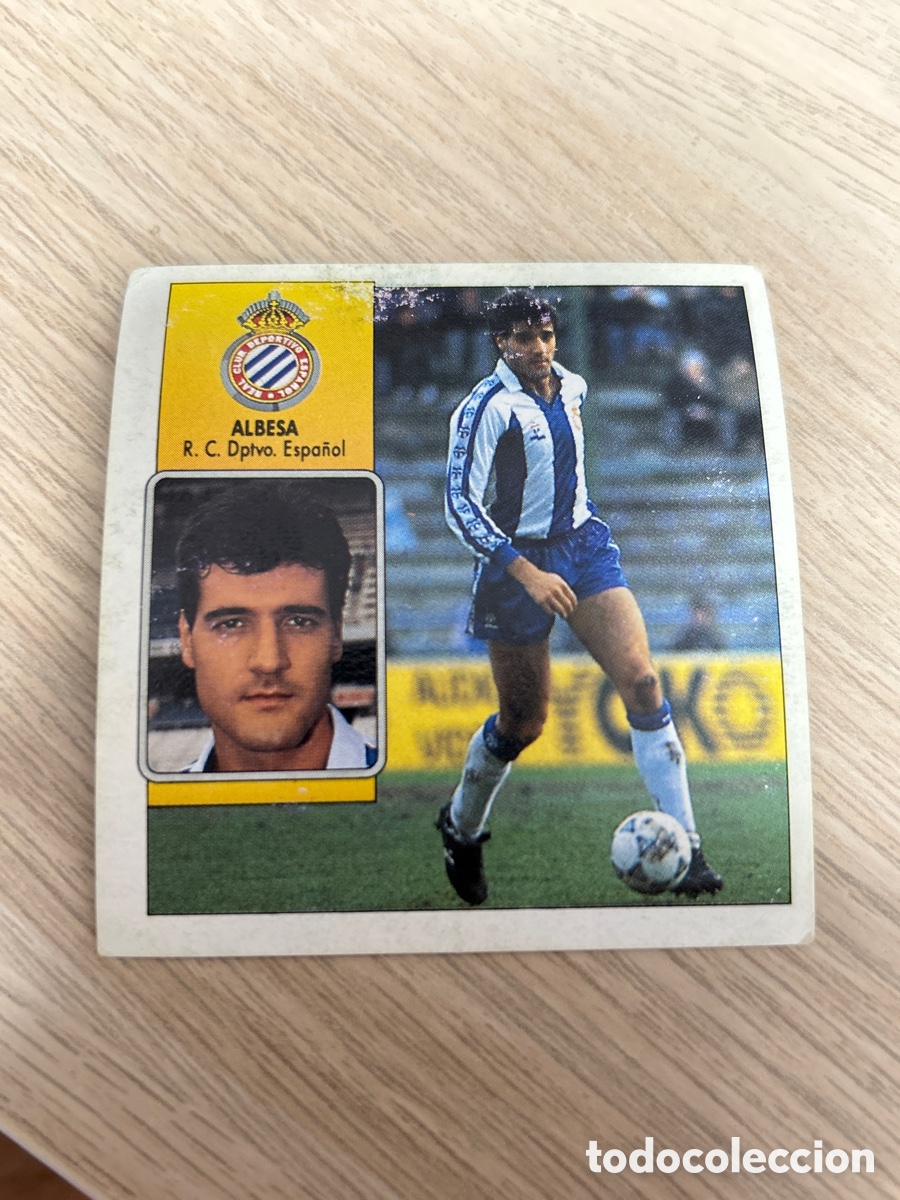 Fu&szlig;ball-Sticker: ALBESA ESPANYOL LIGA ESTE 1992 1993 92 93 NUNCA PEGADO SIN PEGAR