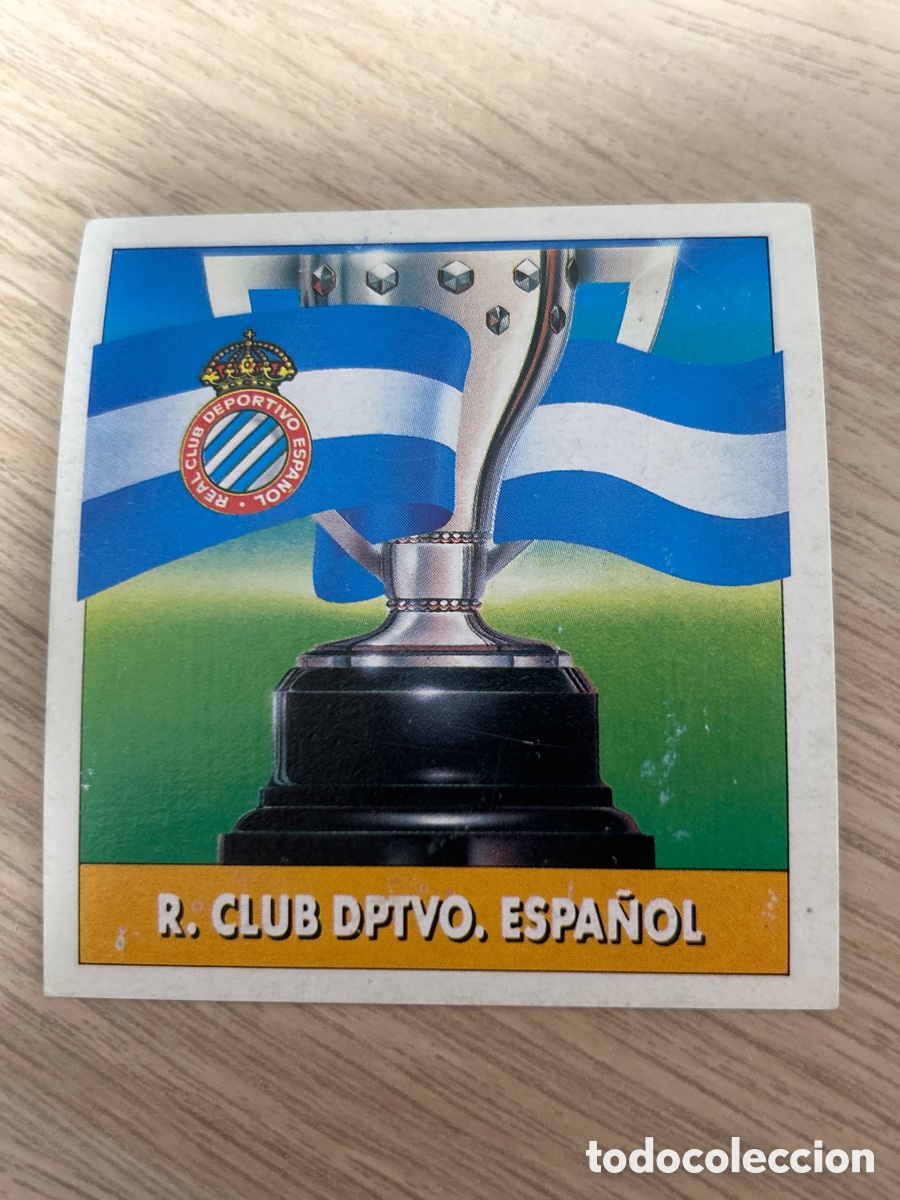 Fu&szlig;ball-Sticker: ESCUDO Y BANDERA ESPANYOL LIGA ESTE 1992 1993 92 93 NUNCA PEGADO SIN PEGAR