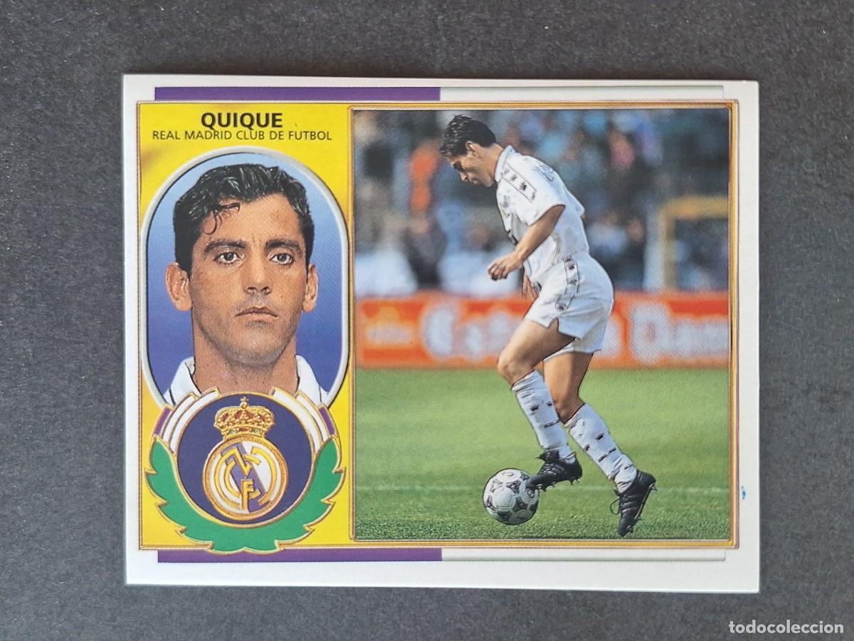 Cromos de f&uacute;tbol: L4 QUIQUE REAL MADRID LIGA ESTE 1996 1997 96 97 NUNCA PEGADO SIN PEGAR