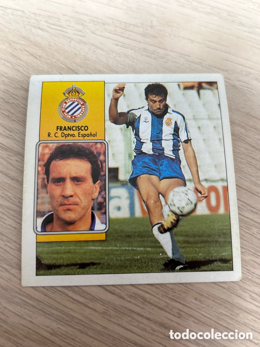 Cromos de f&uacute;tbol: FRANCISCO ESPANYOL LIGA ESTE 1992 1993 92 93 NUNCA PEGADO SIN PEGAR