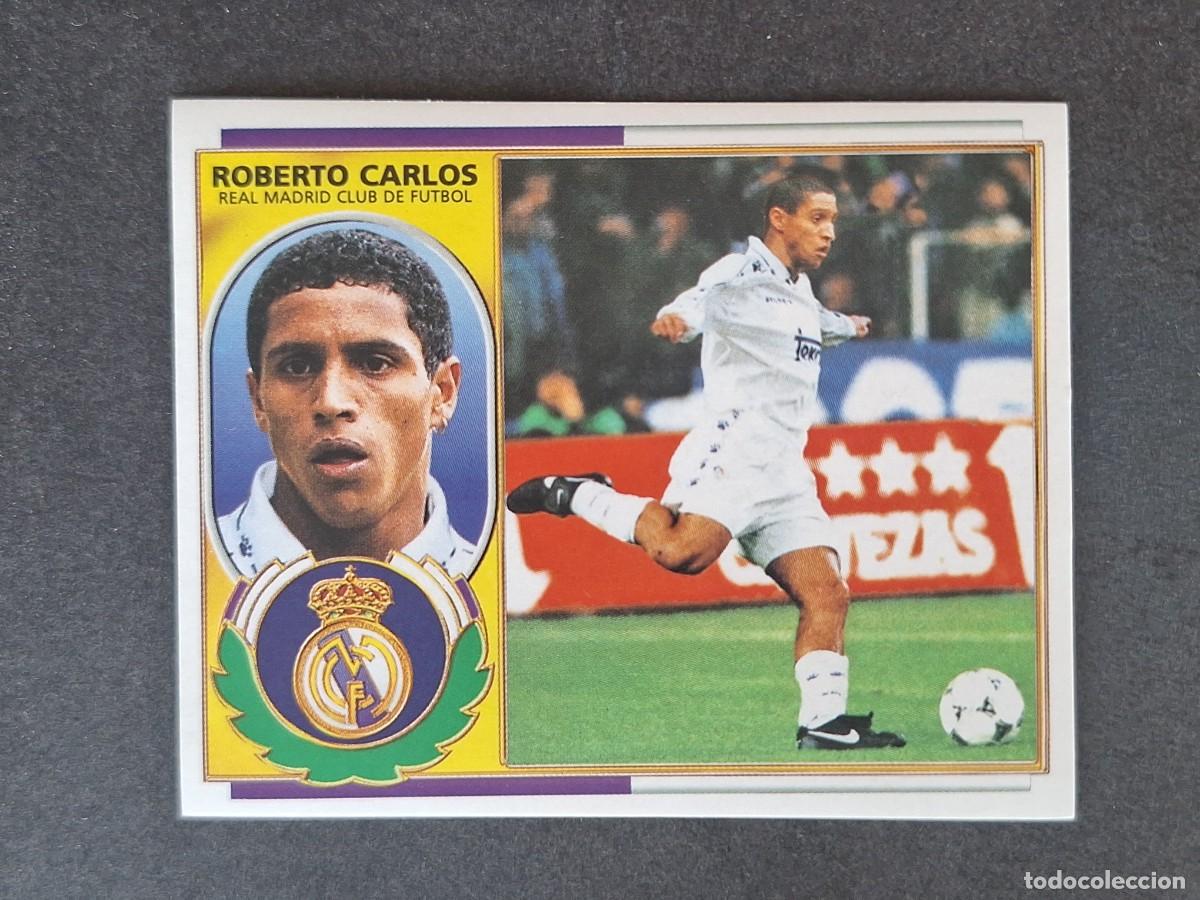 Cromos de f&uacute;tbol: L4 ROBERTO CARLOS VERSION REAL MADRID LIGA ESTE 1996 1997 96 97 NUNCA PEGADO SIN PEGAR