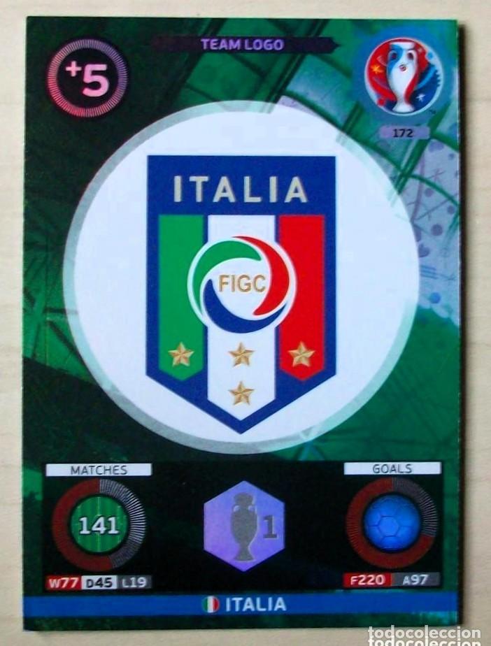 Cromos de f&uacute;tbol: 172 ESCUDO ITALIA FICHAS ALBUM ADRENALYN XL EUROCOPA FRANCIA 2016