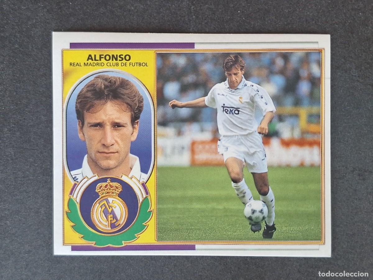 Cromos de f&uacute;tbol: L4 ALFONSO VERSION REAL MADRID LIGA ESTE 1996 1997 96 97 NUNCA PEGADO SIN PEGAR