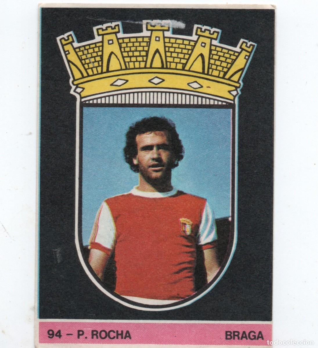 Cromos de f&uacute;tbol: PORTUGAL VINTAGE FOOTBALL STICKER # 94 - P. ROCHA, SPORTING CLUBE DE BRAGA, NORMAL CONDITION