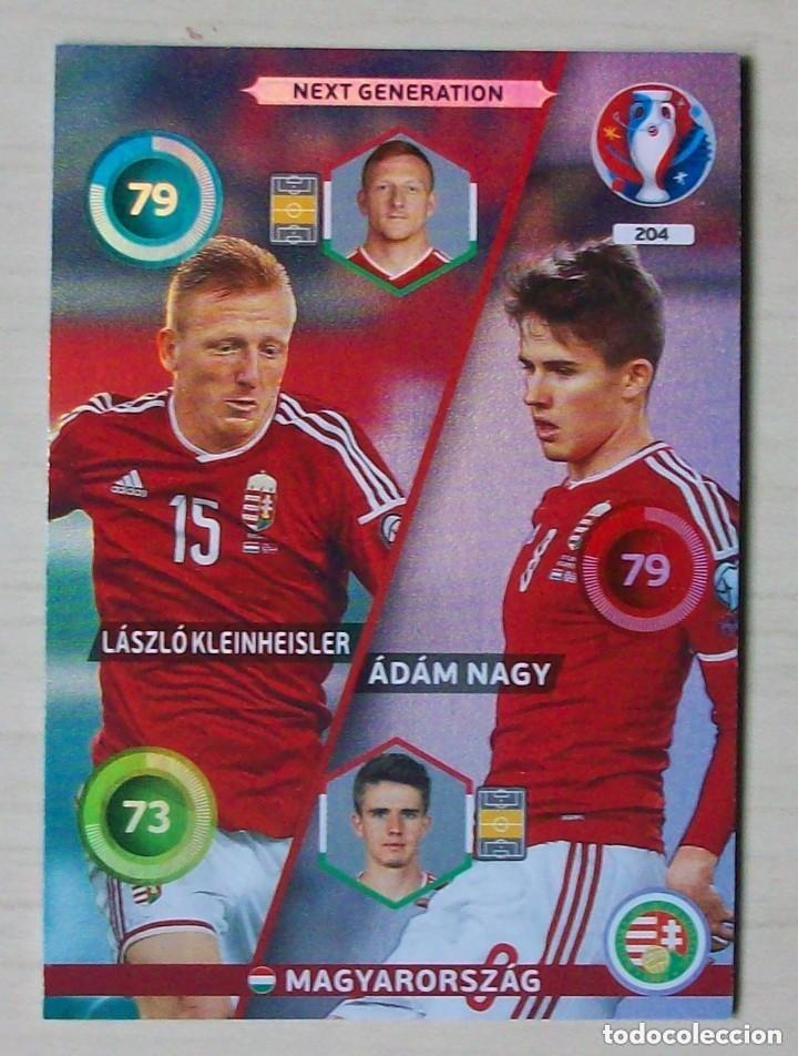 Cromos de f&uacute;tbol: 204 KLEINHEISLER / NAGY HUNGRIA FICHAS ALBUM ADRENALYN XL EUROCOPA FRANCIA 2016