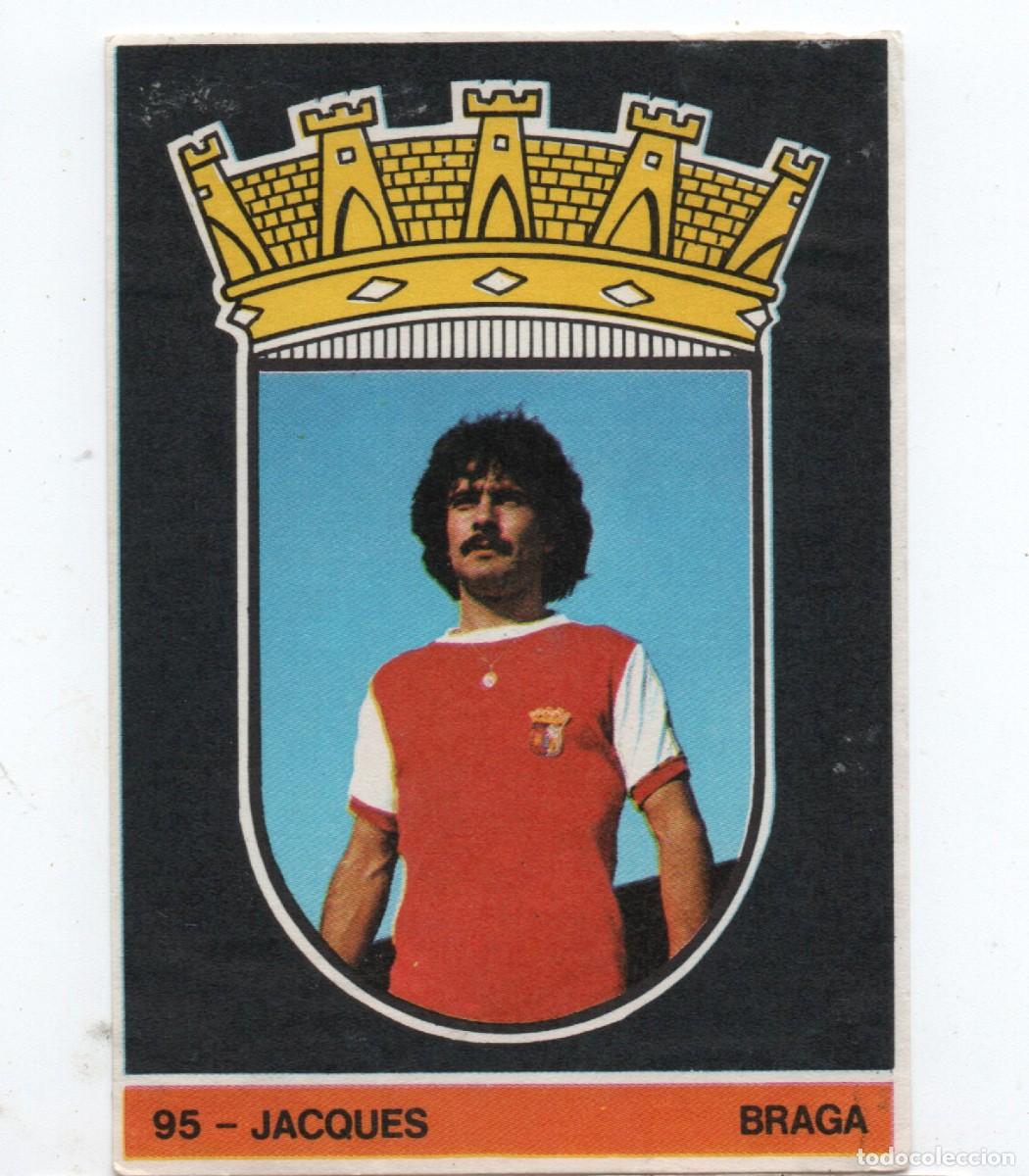 Cromos de f&uacute;tbol: PORTUGAL VINTAGE FOOTBALL STICKER # 95 JACQUES, SPORTING CLUBE DE BRAGA, NORMAL CONDITION