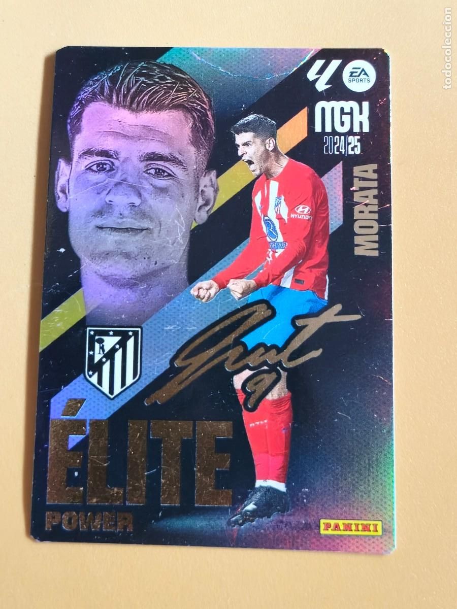 Cromos de f&uacute;tbol: morata, 2024 25 power firmada