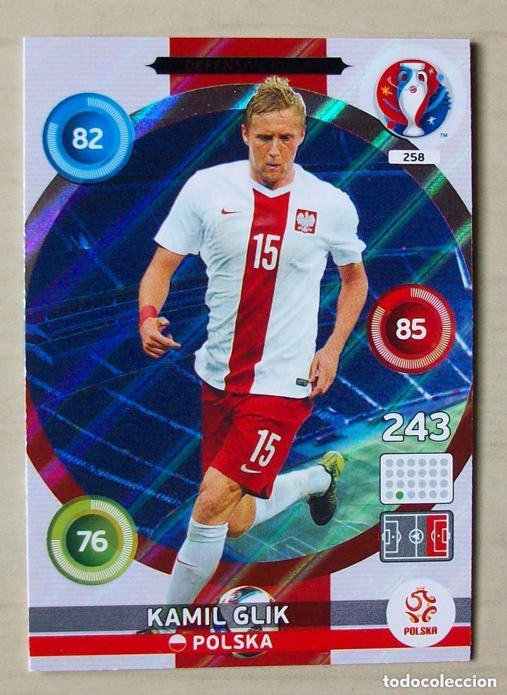 Cromos de f&uacute;tbol: 258 KAMIL GLIK POLONIA FICHAS ALBUM ADRENALYN XL EUROCOPA FRANCIA 2016