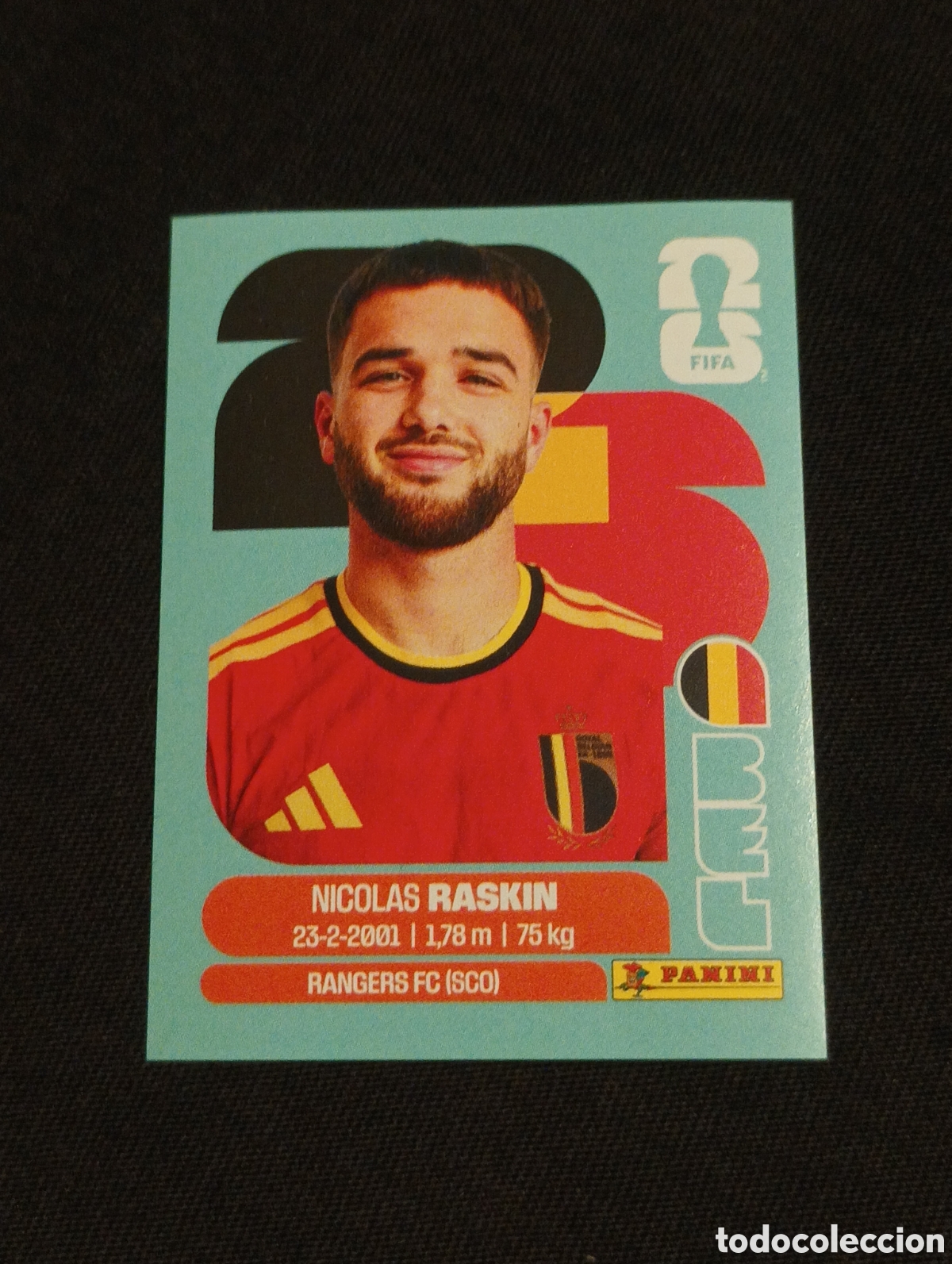 Cromos de f&uacute;tbol: mundial panini 2026 Nicolas raskin