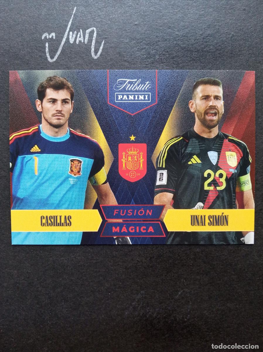 Cromos de f&uacute;tbol: 82 CASILLAS REAL MADRID UNAI SIMON ATHLETIC CLUB ⚽ PANINI &reg; TRIBUTO SELECCION ESPA&Ntilde;OLA 2026 MUNDIAL