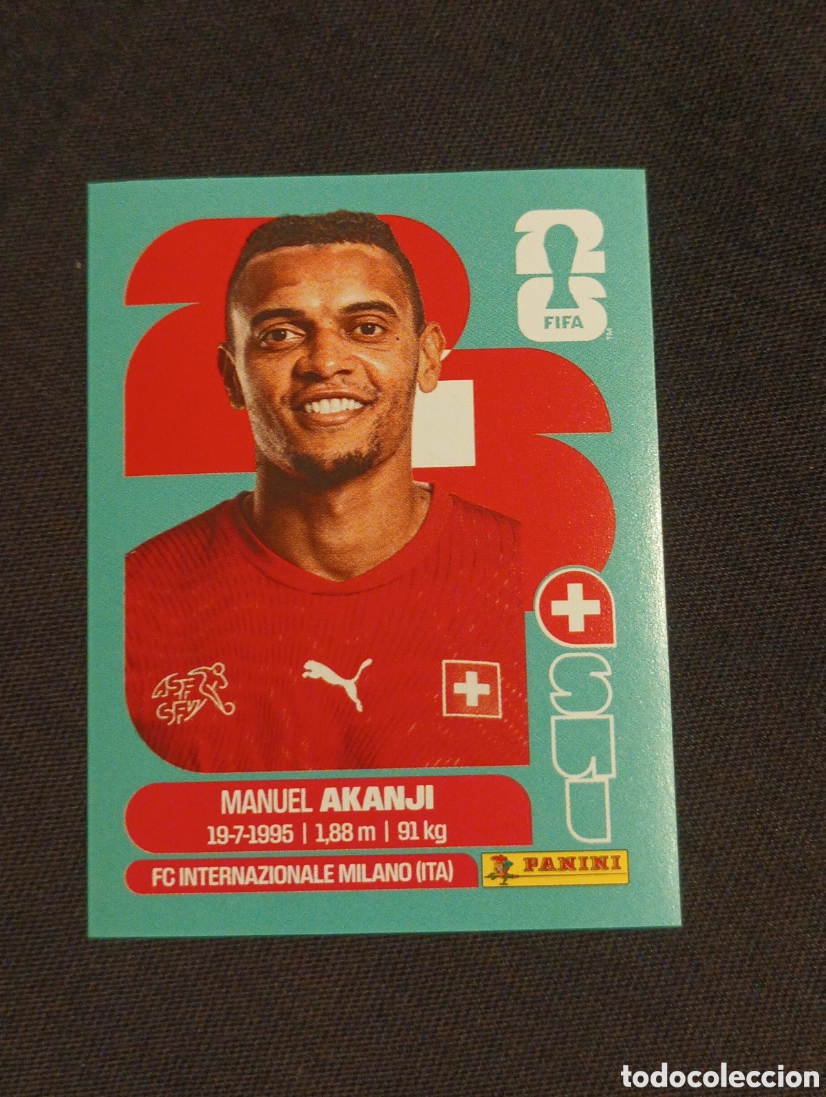 Cromos de f&uacute;tbol: mundial panini 2026 Manuel akanji