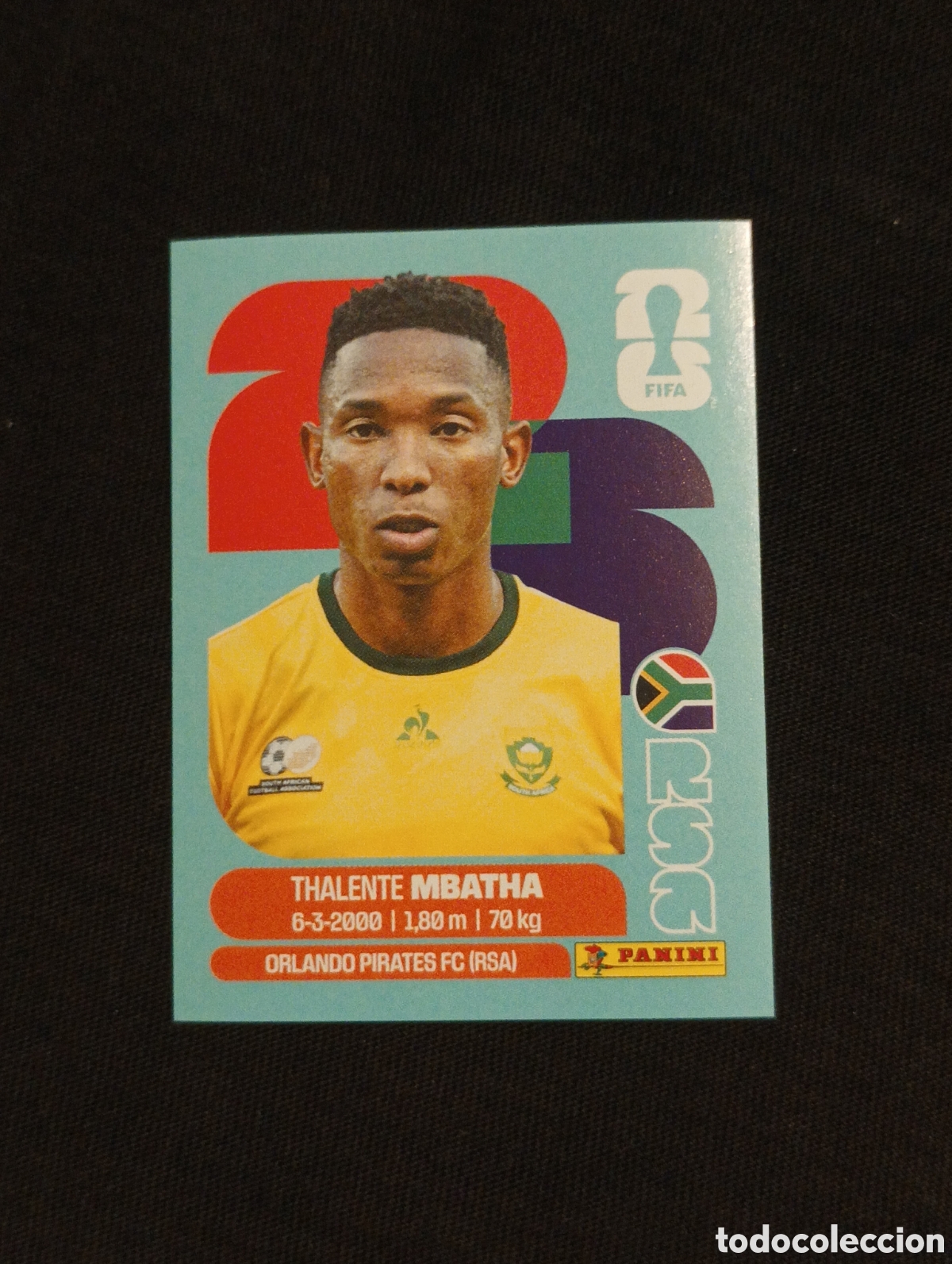 Cromos de f&uacute;tbol: mundial panini 2026 thalente mbatha