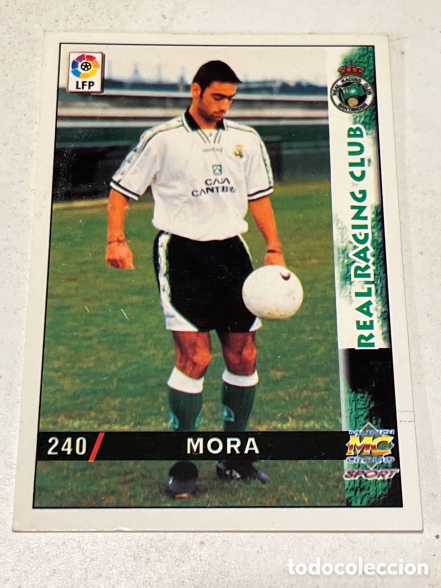 Cromos de f&uacute;tbol: Cromo Mundi Cromo Sport N&deg;240 Mora Real Racing Club Liga 98-99