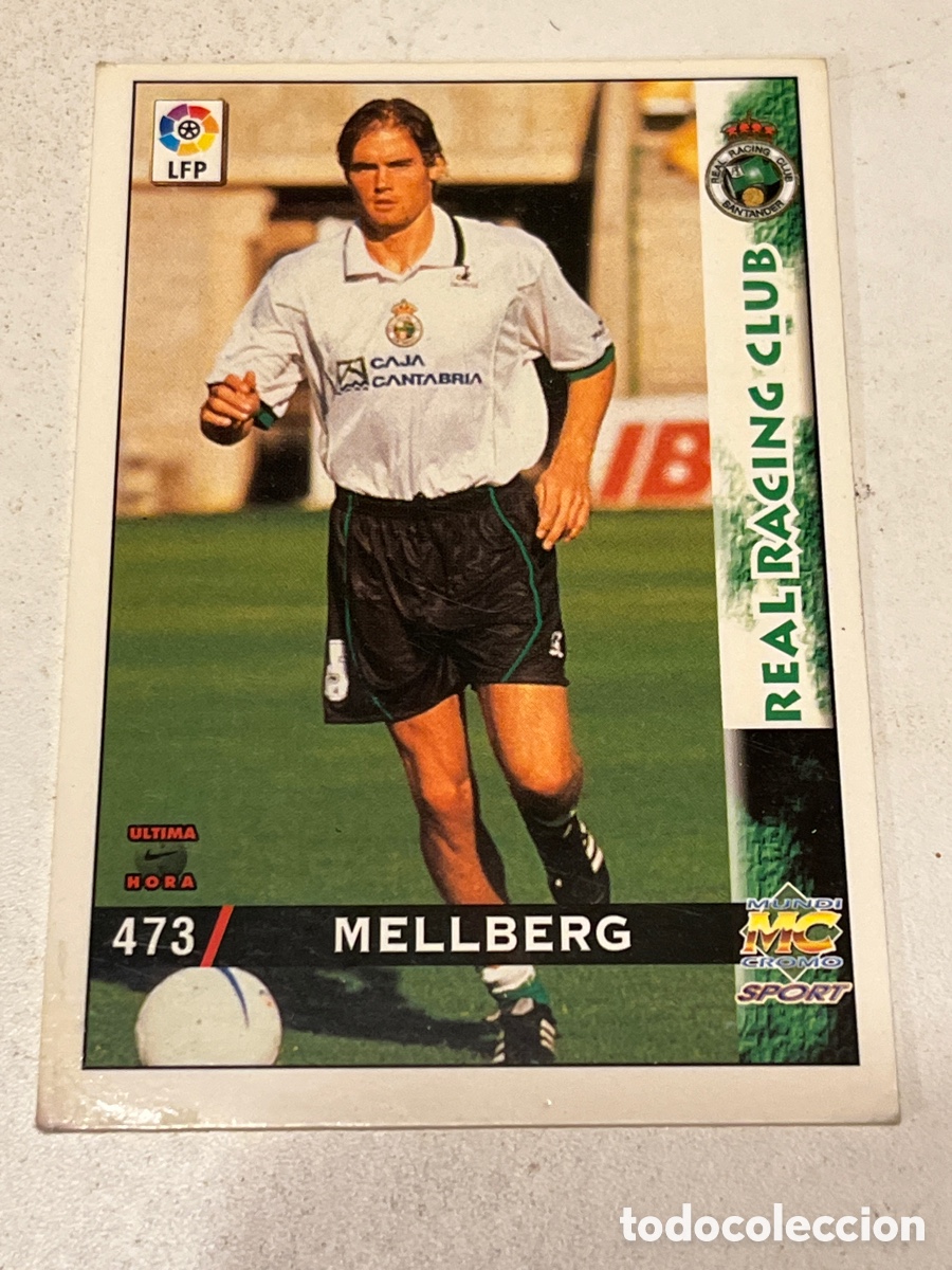 Cromos de f&uacute;tbol: Cromo Mundi Cromo Sport N&deg;473 Mellberg Real Racing Club Liga 98-99