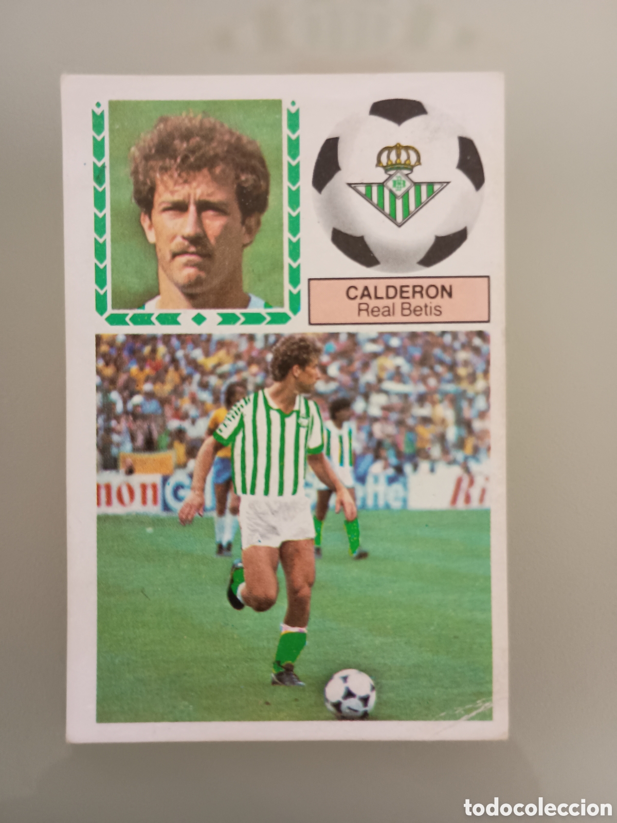 Cromos de f&uacute;tbol: 28-Calder&oacute;n (Betis) Liga 83-84 (Ediciones Este) &Uacute;ltimos Fichajes. Versi&oacute;n dif&iacute;cil.