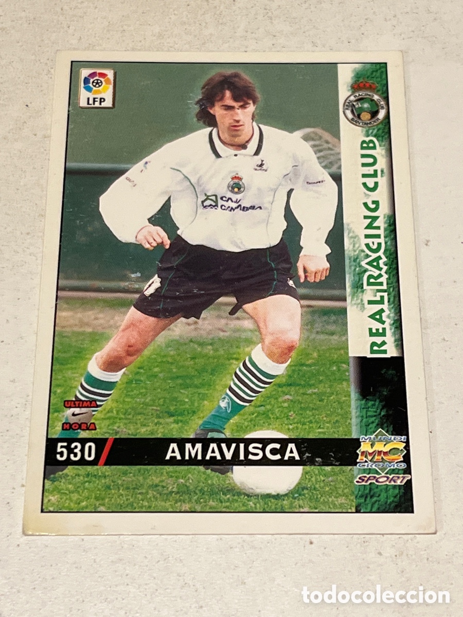 Cromos de f&uacute;tbol: Cromo Mundi Cromo Sport N&deg;530 Amavisca Real Racing Club Liga 98-99