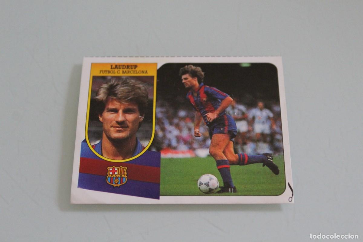 Cromos de f&uacute;tbol: ESTE 91 92 LAUDRUP TRASERA PUBLICIDAD SIN PEGAR