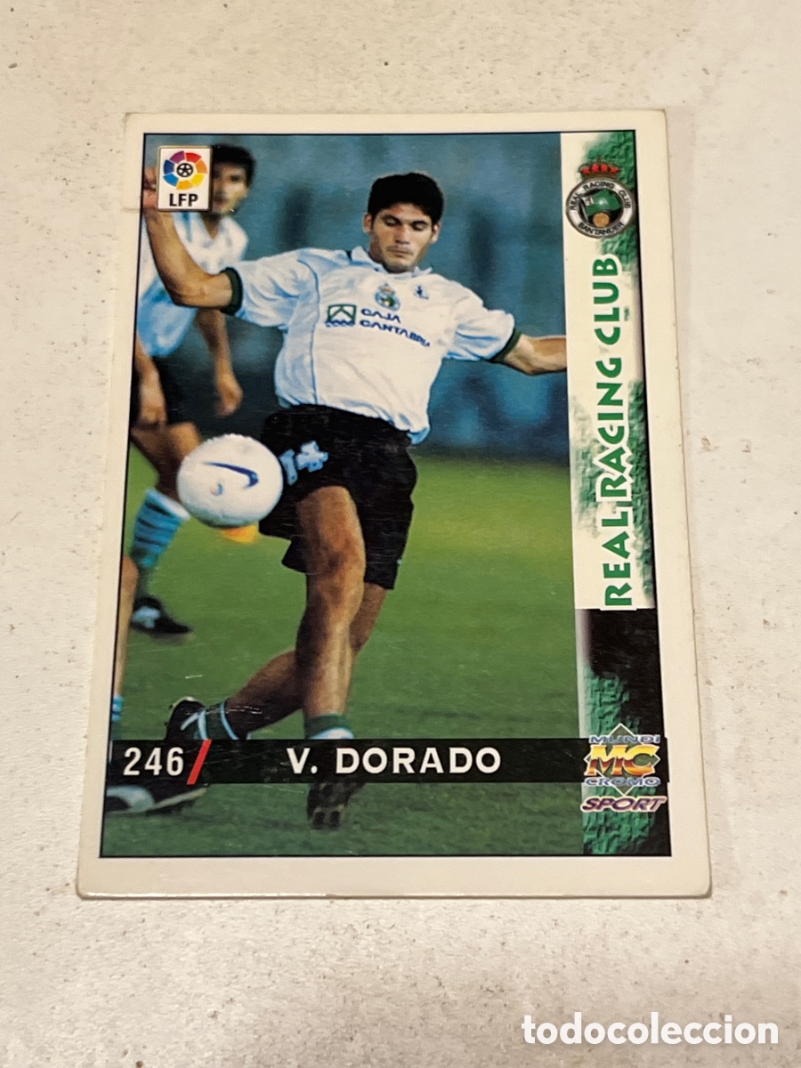 Cromos de f&uacute;tbol: Cromo Mundi Cromo Sport N&deg;246 V. Dorado Real Racing Club Liga 98-99