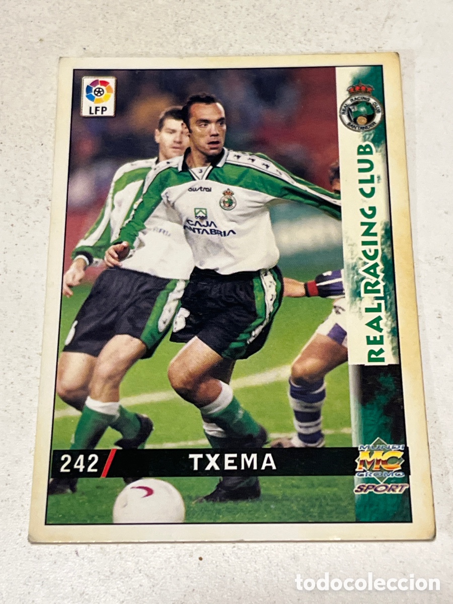 Figurine di Calcio: Cromo Mundi Cromo Sport N&deg;242 Txema Real Racing Club Liga 98-99