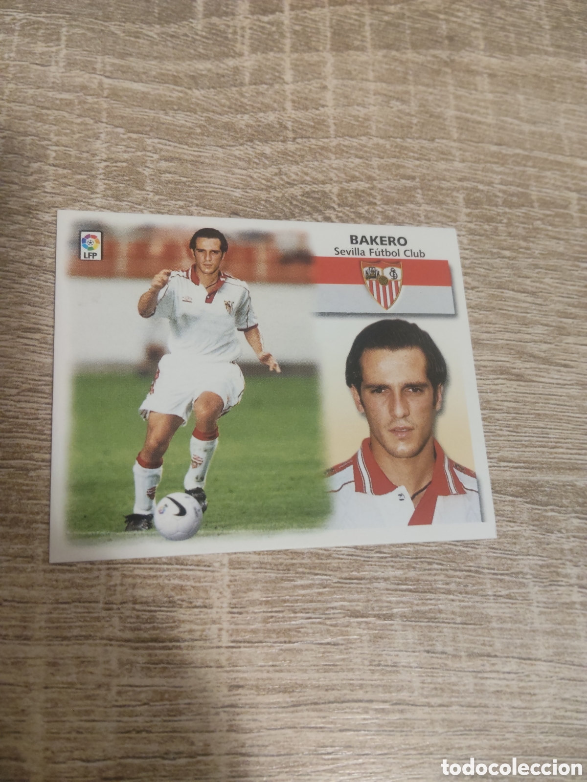Fu&szlig;ball-Sticker: Bakero coloca Sevilla liga 1999 2000 99 00 ediciones este nuevo