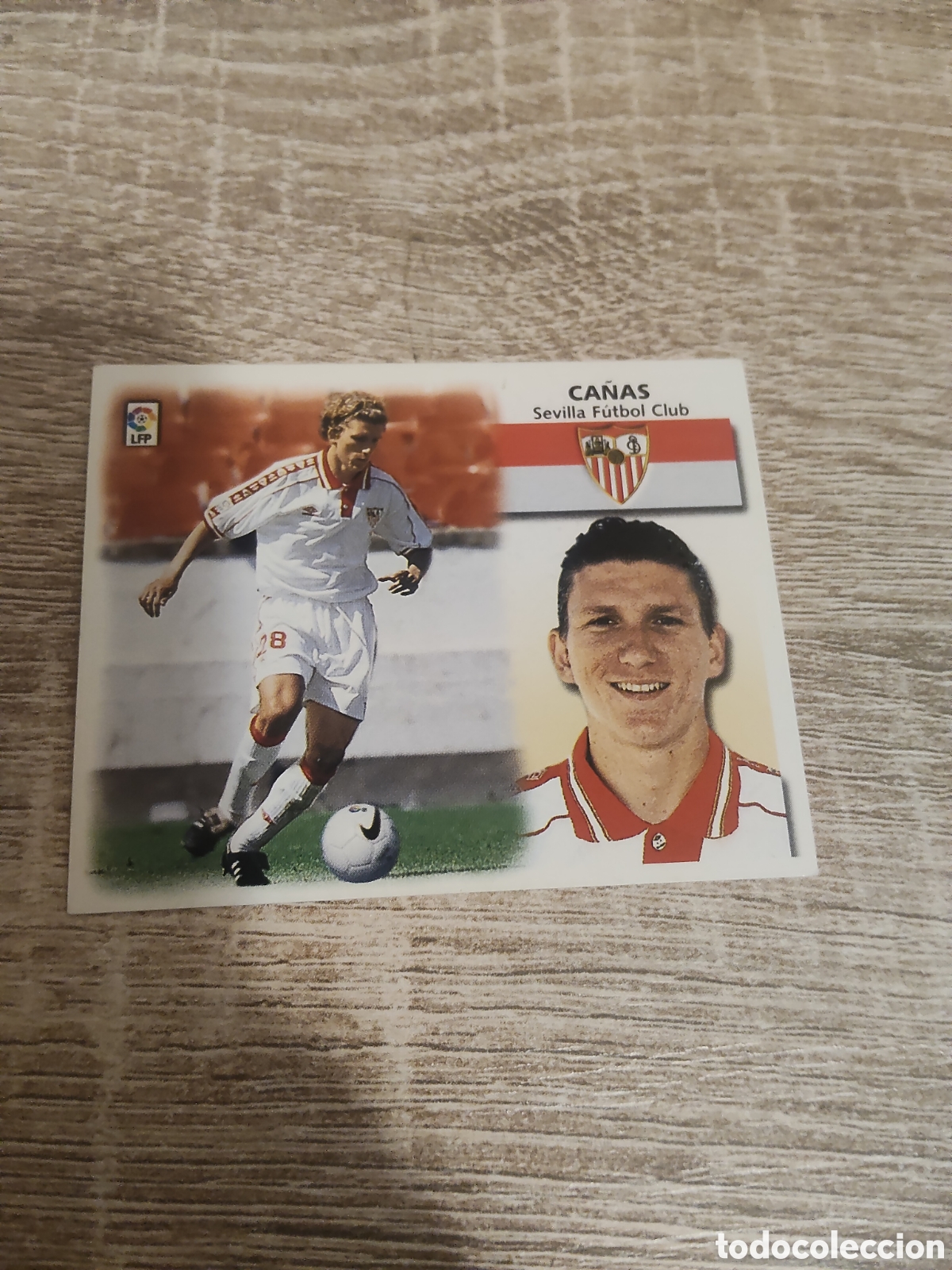 Fu&szlig;ball-Sticker: Ca&ntilde;as baja Sevilla liga 1999 2000 99 00 ediciones este nuevo