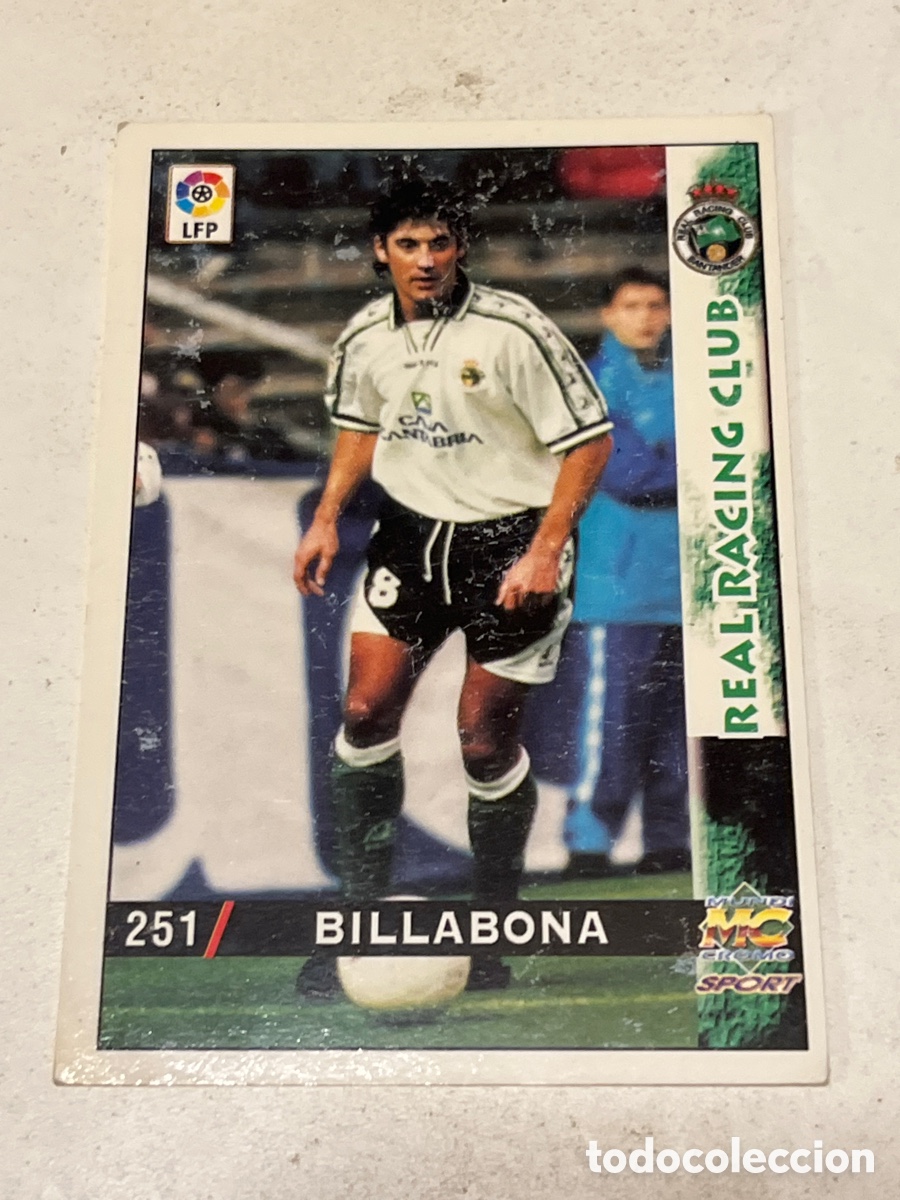 Cromos de f&uacute;tbol: Cromo Mundi Cromo Sport N&deg;251 Billabona Real Racing Club Liga 98-99