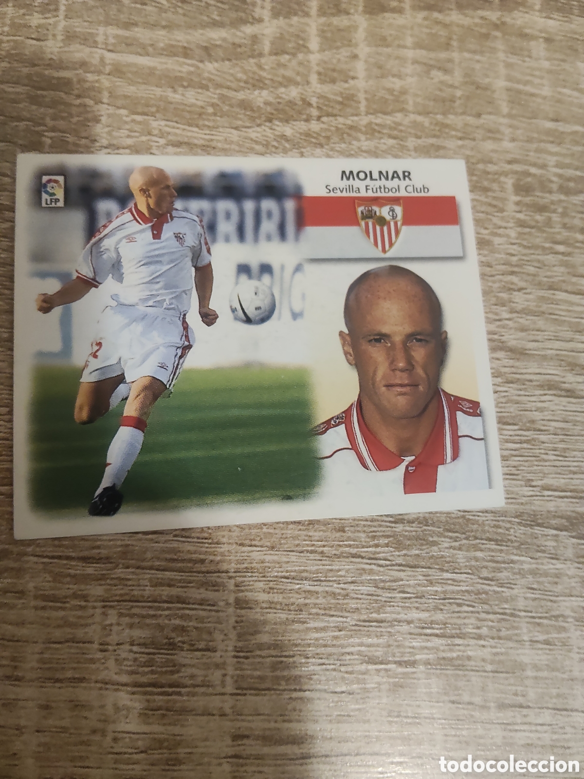Fu&szlig;ball-Sticker: Molnar baja Sevilla liga 1999 2000 99 00 ediciones este
