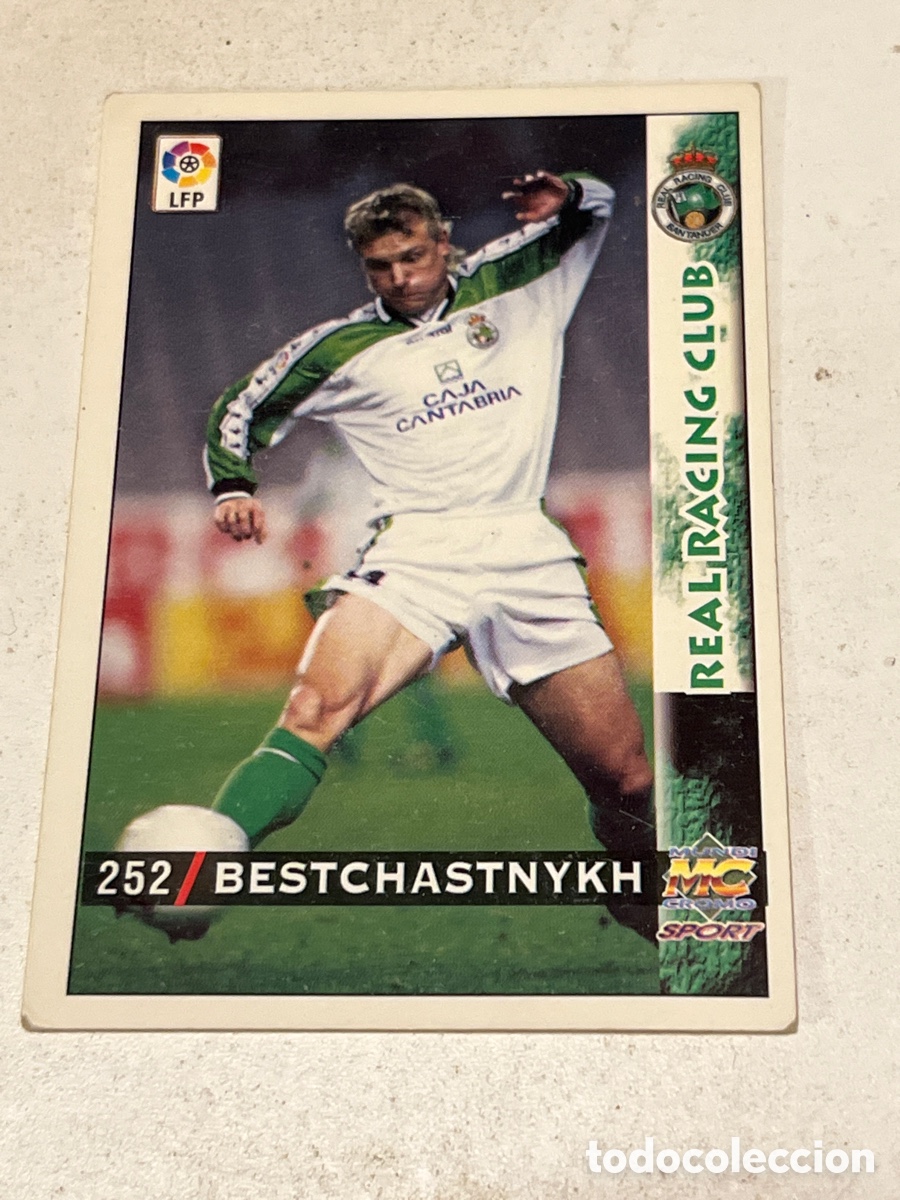 Cromos de f&uacute;tbol: Cromo Mundi Cromo Sport N&deg;252 Bestchastnykh Real Racing Club Liga 98-99
