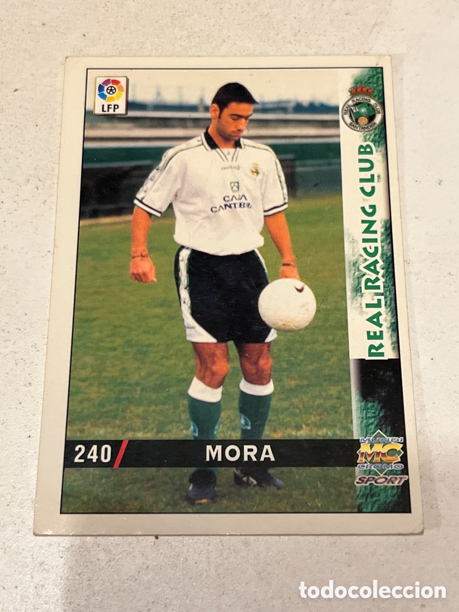 Cromos de f&uacute;tbol: Cromo Mundi Cromo Sport N&deg;240 Mora Real Racing Club Liga 98-99