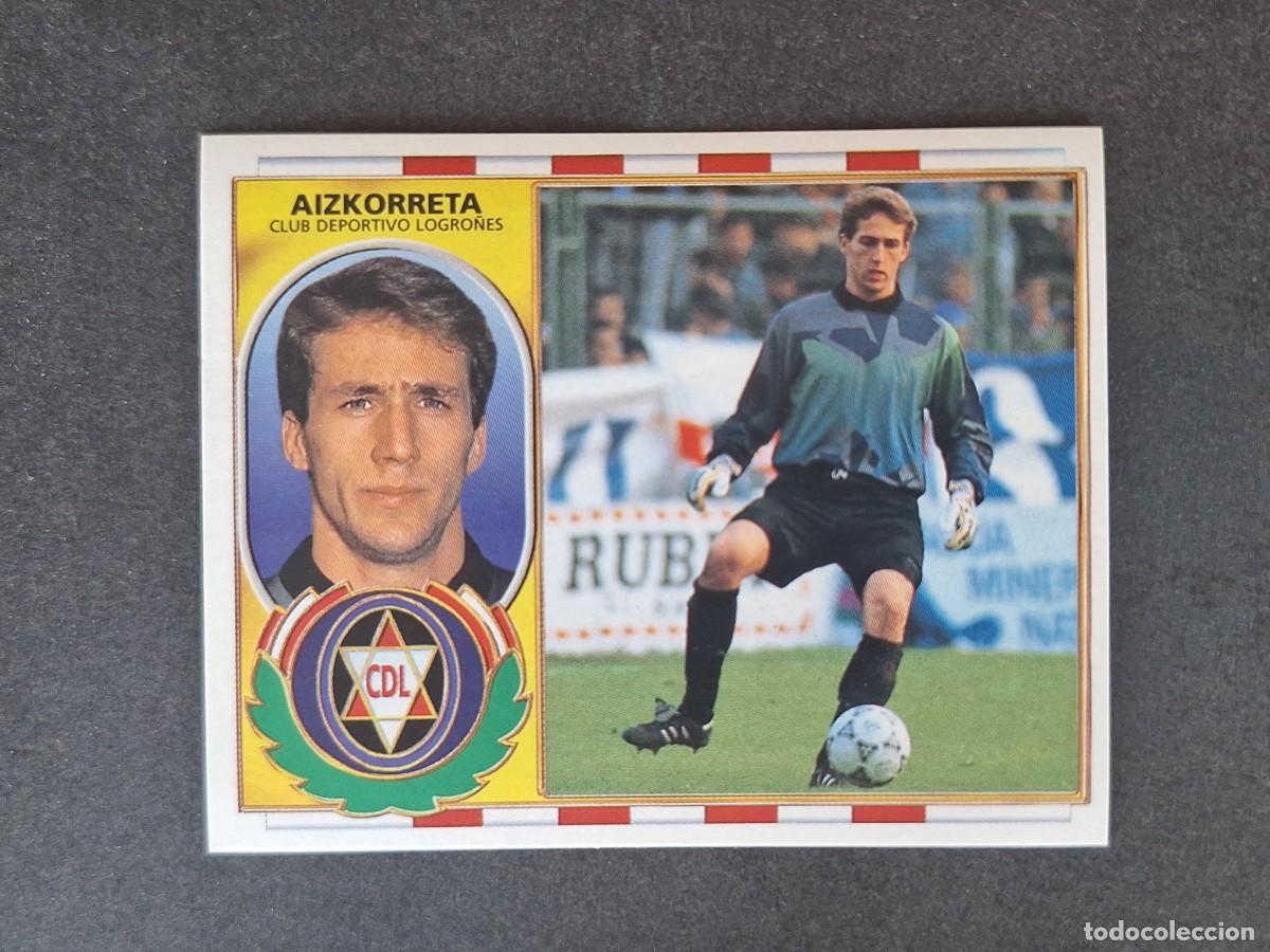 Cromos de f&uacute;tbol: L4 AIZKORRETA C. D. LOGRO&Ntilde;ES COLOCA LIGA ESTE 1996 1997 96 97 NUNCA PEGADO SIN PEGAR