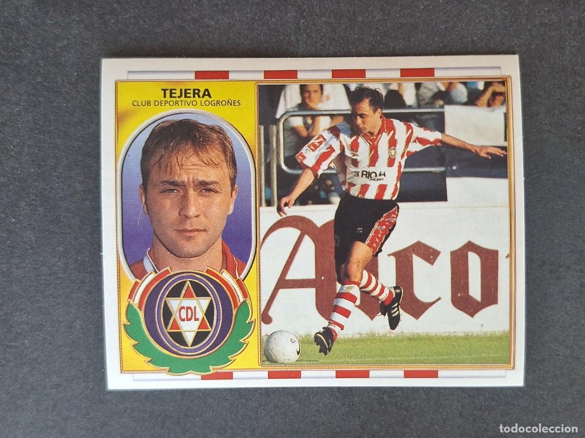 Cromos de f&uacute;tbol: L4 TEJERA C. D. LOGRO&Ntilde;ES COLOCA LIGA ESTE 1996 1997 96 97 NUNCA PEGADO SIN PEGAR