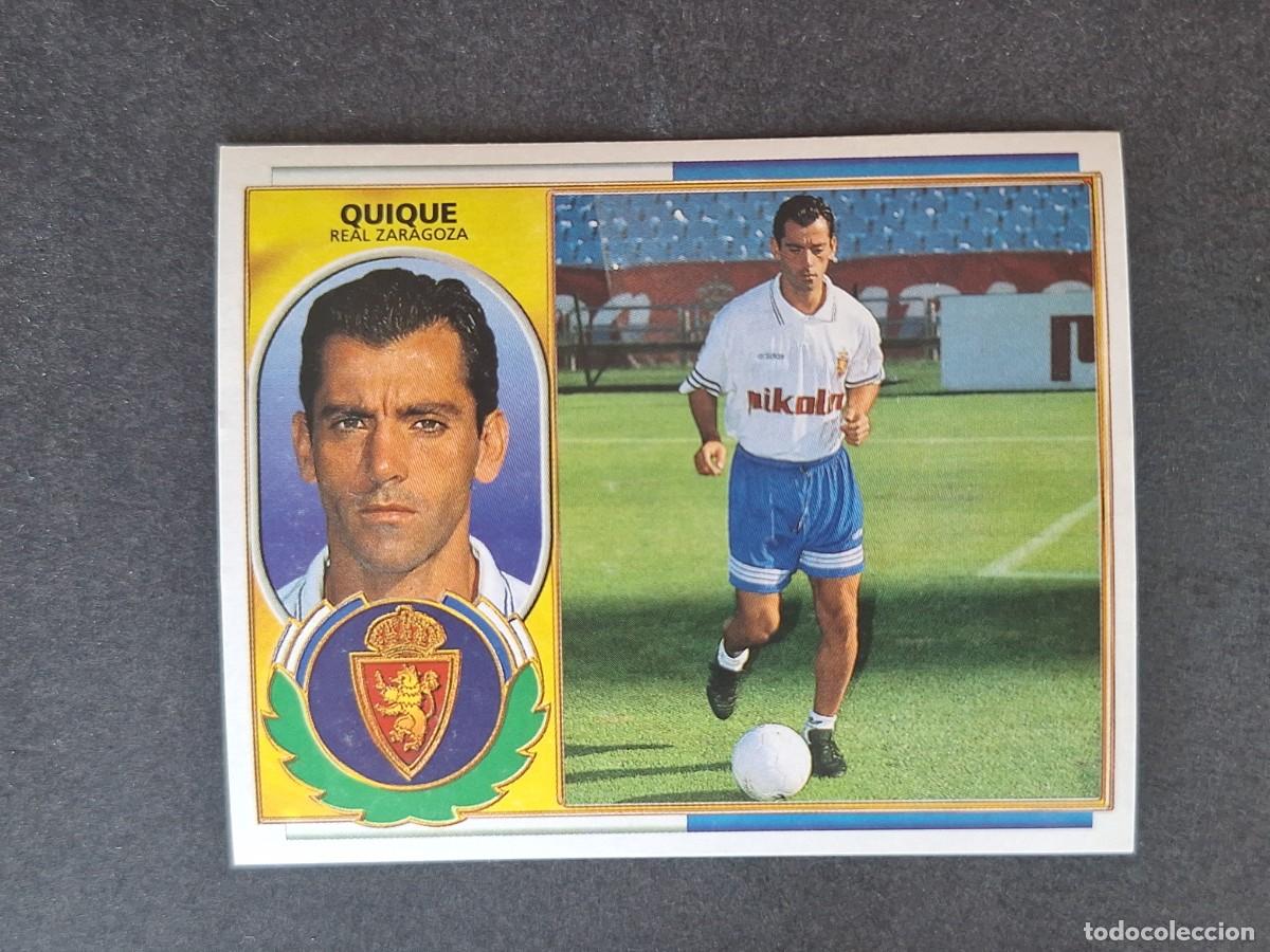 Cromos de f&uacute;tbol: L4 QUIQUE REAL ZARAGOZA COLOCA LIGA ESTE 1996 1997 96 97 NUNCA PEGADO SIN PEGAR