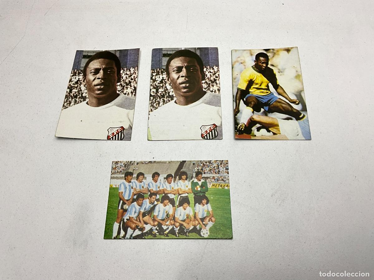 Cromos de f&uacute;tbol: LOTE DE 4 CROMOS N&ordm; 6 - 6 - 21 - 57 - PELE Y LA SELECCI&Oacute;N ARGENTINA - CATALUNYA PORTA EL MUNDIAL 82