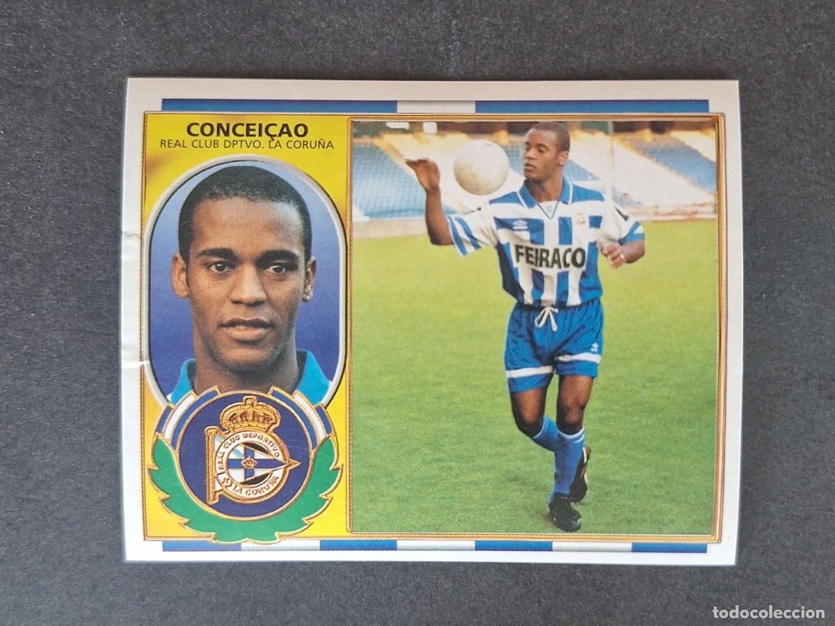 Cromos de f&uacute;tbol: L4 CONCEI&Ccedil;AO DEPORTIVO DE LA CORU&Ntilde;A FICHAJE 4 BIS LIGA ESTE 1996 1997 96 97 NUNCA PEGADO SIN PEGAR